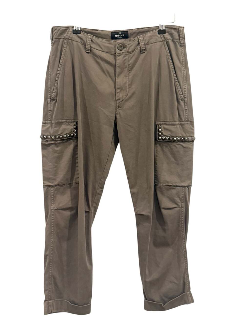 Mason's Forte Dei Marmi Brown Cotton Studded Cargo Pants - 38